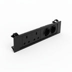 QIKFRAME45 Unit 230V (1X UK2G, 1X DE2G) Black