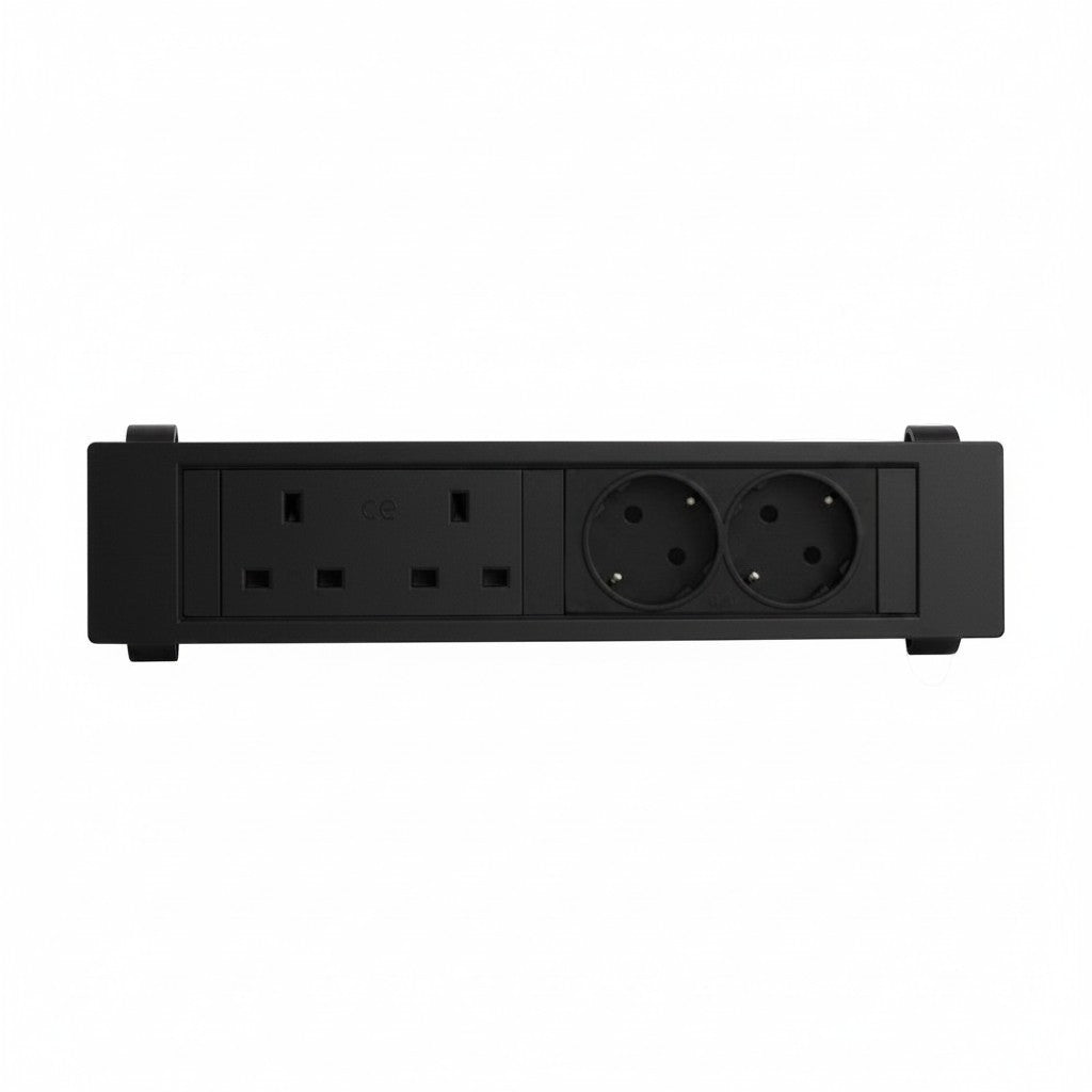QIKFRAME45 Unit 230V (1X UK2G, 1X DE2G) Black