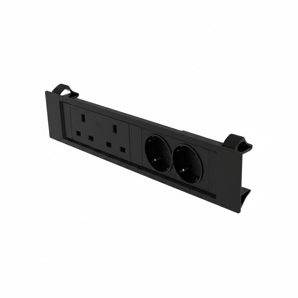 QIKFRAME45 Unit 230V (1X UK2G, 1X DE2G) Black