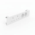 QIKFRAME45 Unit 230V (1X UK2G, 1X DE2G) White