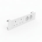 QIKFRAME45 Unit 230V (1X UK2G, 1X DE2G) White
