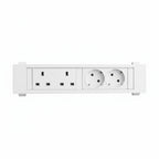 QIKFRAME45 Unit 230V (1X UK2G, 1X DE2G) White