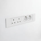 QIKFRAME45 Unit 230V (1X UK2G, 1X DE2G) White