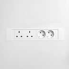 QIKFRAME45 Unit 230V (1X UK2G, 1X DE2G) White