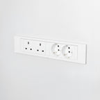 QIKFRAME45 Unit 230V (1X UK2G, 1X DE2G) White