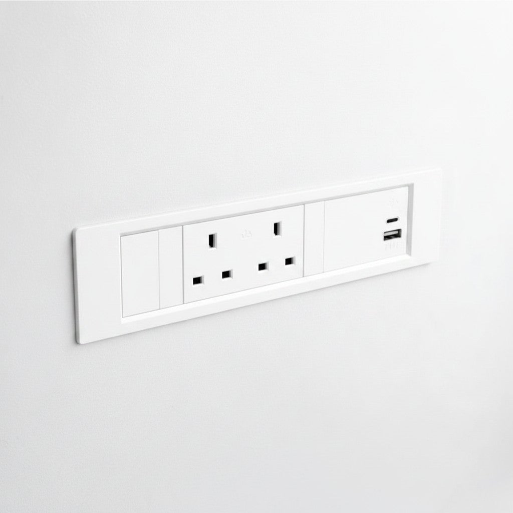 QIKFRAME45 Unit 230V (1X UK2G, 1X TUF A+C 30W) White