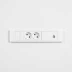 QIKFRAME45 Unit 230V (1X UK2G, 1X TUF A+C 30W) White