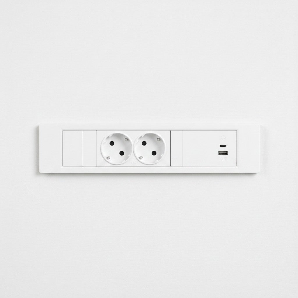 QIKFRAME45 Unit 230V (1X UK2G, 1X TUF A+C 30W) White