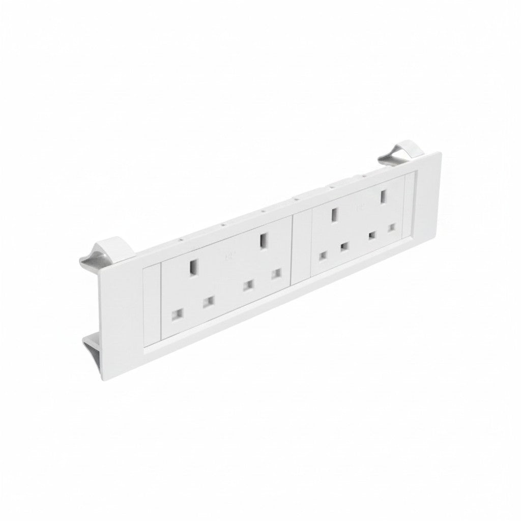 QIKFRAME45 Unit 230V (2X UK2G) White