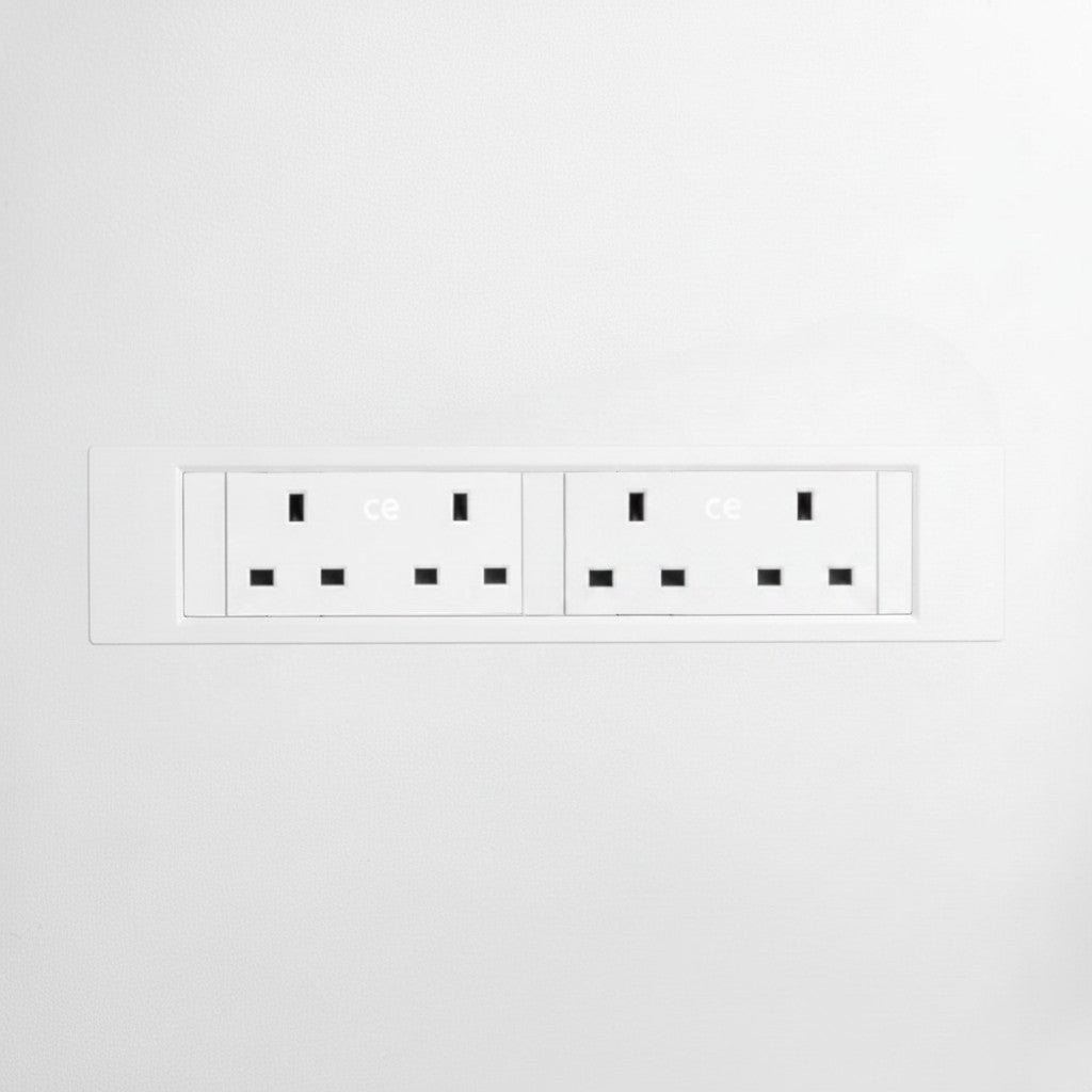QIKFRAME45 Unit 230V (2X UK2G) White